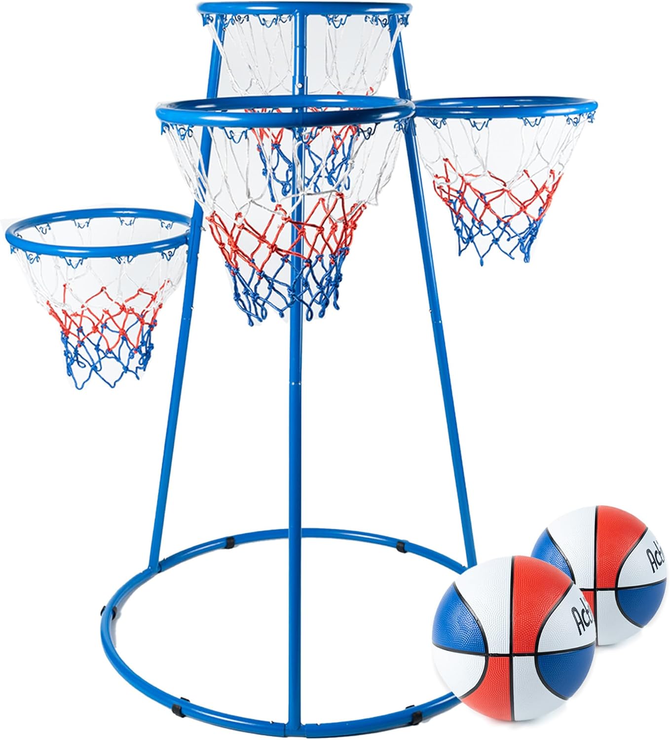 4 Hoop Basketball Set - Toddler Basketball Hoop Indoor - Outdoor