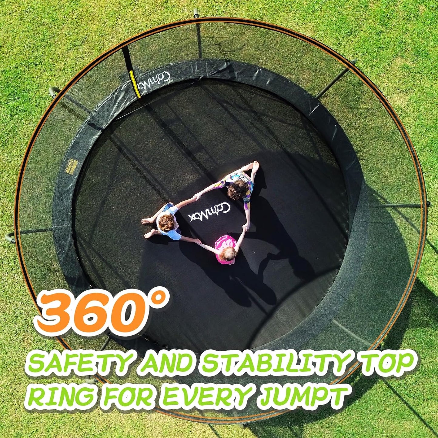 CalmMax 10FT 12FT 14FT 15FT 16FT Trampoline with Enclosure Recreational Trampolines with Ladder