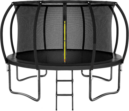 Recreational Trampoline with Enclosure Net & Ladder