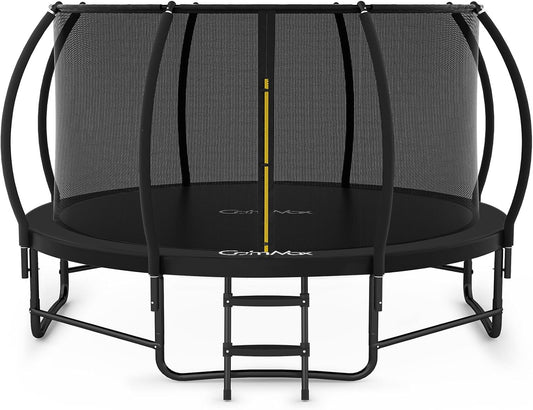 CalmMax 10FT 12FT 14FT 15FT 16FT Trampoline with Enclosure Recreational Trampolines with Ladder