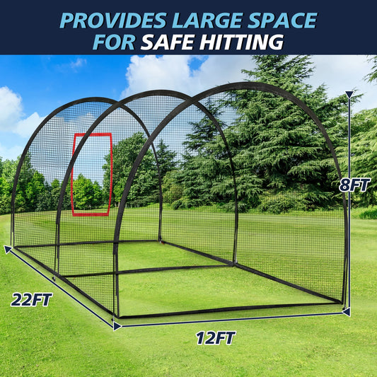 22x12x8FT Baseball Batting Cage Net